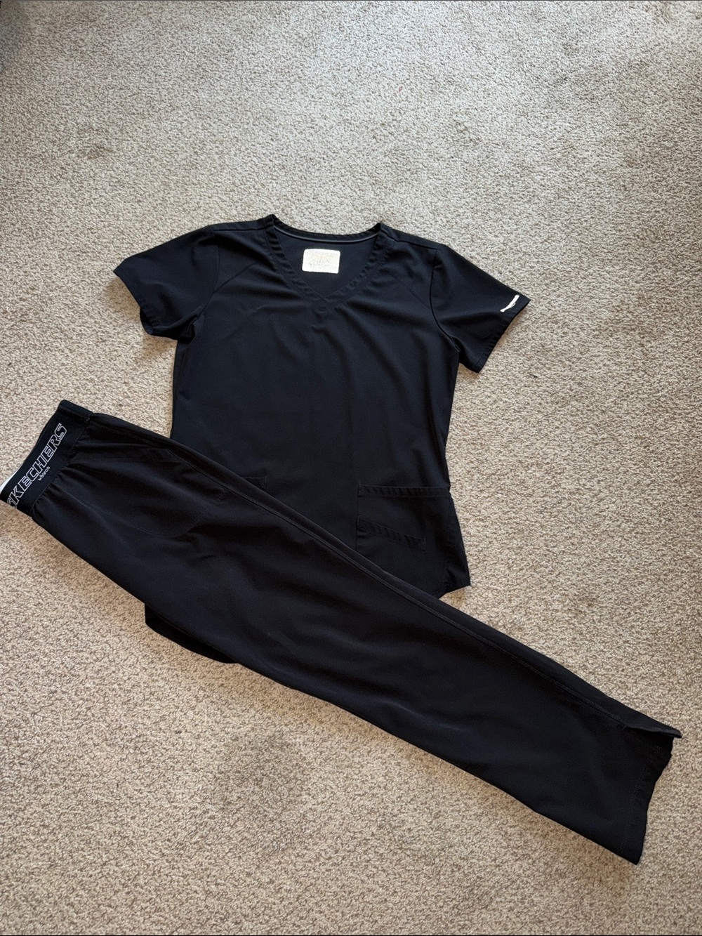 Skechers black medical set